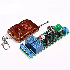 MHCOZY WiFi Wireless Smart Switch Relay Module for Smart Home 5V/12V,be applied to access control, turn on PC, garage door (2 channel with 433Mhz remote)