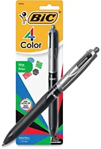 BIC 4-Color Grip Ball Pen, Assorted colors, 1ct (MMPGP1-Ast)