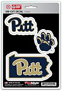 NCAA Pittsburgh Panthers Team Decal, 3-Pack