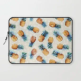 Buteri Eratio Pineapples Crystals Neoprene Protective Laptop Sleeve 12 Inch MacBook Air Case MacBook Pro Sleeve and 12 Inch Laptop Bag Cover