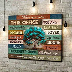 youngstylescloth Nurse When You Enter This Office You are Amazing Wonderful You're The Reason I Am Here Satin Poster No Frame OR Canvas 0.75 Inch Print in US