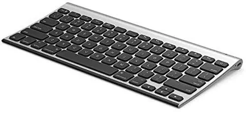 Rechargeable Bluetooth Keyboard for MacOS, Jelly Comb 009E Compact Wireless Keyboard Compatible for MacBook, MacBook Air, MacBook Pro, iMac, and iMac Pro (Black Silver)