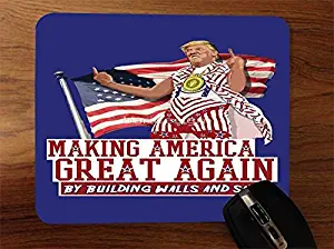 Make America Great Again by Building a Wall Desktop Office Silicone Mouse Pad by Debbie's Designs