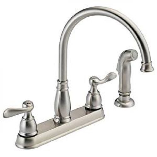 Best Delta Two Handle Kitchen Faucet With Spray